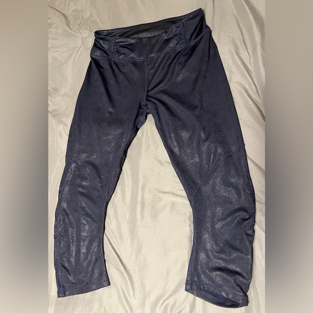 🌹 Kyodan Navy Blue Cropped Capri Leggings size Small